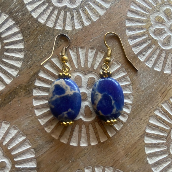 Lapis Luzili stone necklace set - Picture 7 of 8